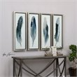 Bowery Hill Contemporary 4 Piece Print Set in Champagne Silver Leaf