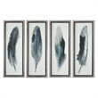 Bowery Hill Contemporary 4 Piece Print Set in Champagne Silver Leaf