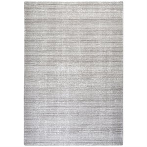 Bowery Hill Contemporary 5' x 8' Hand Woven Wool Rug in Gray