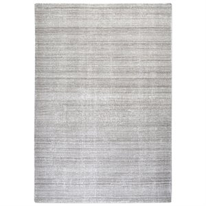 bowery hill contemporary 8' x 10' hand woven wool rug in gray
