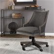 Bowery Hill Contemporary Swivel Desk Chair in Charcoal and Gray