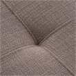 Bowery Hill Contemporary Waylon Tufted Bench in Taupe and Oak