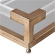 Bowery Hill Modern Mirrored Decorative Tray in Antique Gold