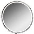 Bowery Hill Contemporary Decorative Mirror in Brushed Nickel