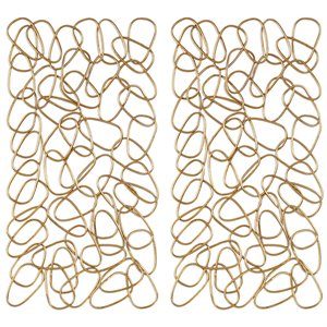 Bowery Hill Modern In The Loop Gold Wall Art in Gold (Set of 2)