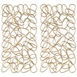Bowery Hill Modern In The Loop Gold Wall Art in Gold (Set of 2)