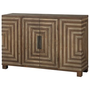 Bowery Hill Modern Geometric Accent Console Table in Natural