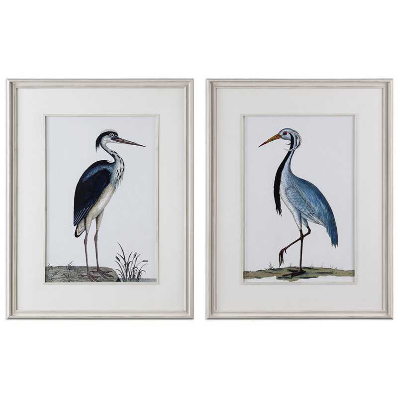Bowery Hill Contemporary 2 Piece Shore Birds Framed Print Set