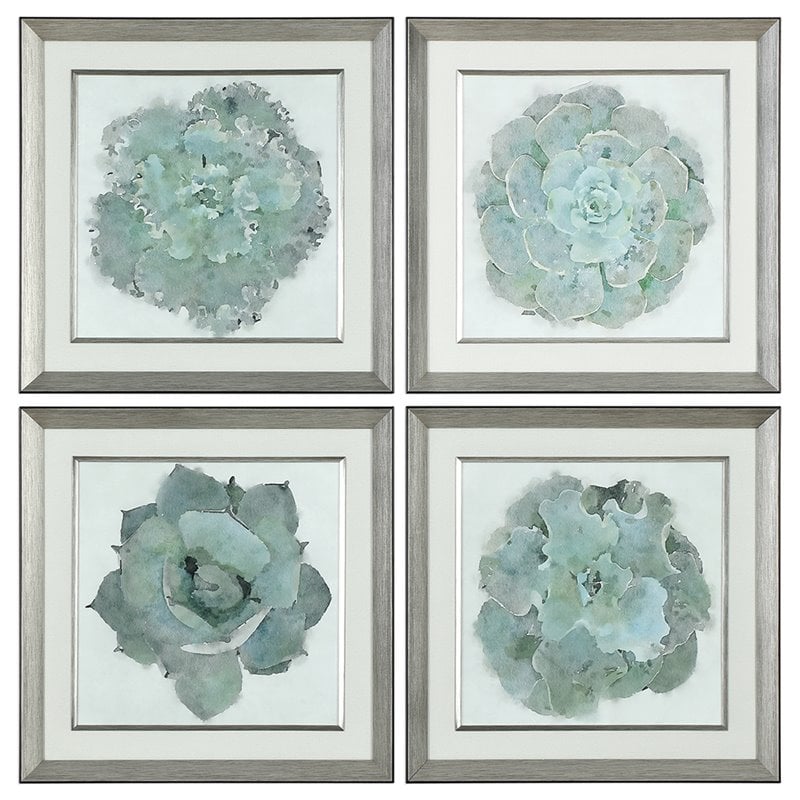 Bowery Hill Modern 4 Piece Natural Beauties Botanical Print Set