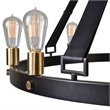 Bowery Hill Contemporary 12 Light Circular Chandelier in Bronze