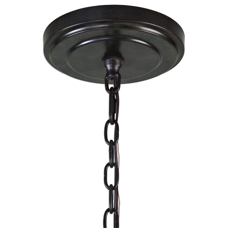 Bowery Hill Contemporary 12 Light Circular Chandelier in Bronze
