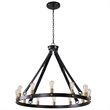 Bowery Hill Contemporary 12 Light Circular Chandelier in Bronze