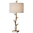 Bowery Hill Tree Branch Table Lamp in Antique Gold and Ivory