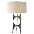 Bowery Hill Contemporary Table Lamp in Antique Bronze and White