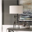 Bowery Hill Contemporary Table Lamp in Antique Bronze and White