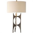 Bowery Hill Contemporary Table Lamp in Antique Bronze and White