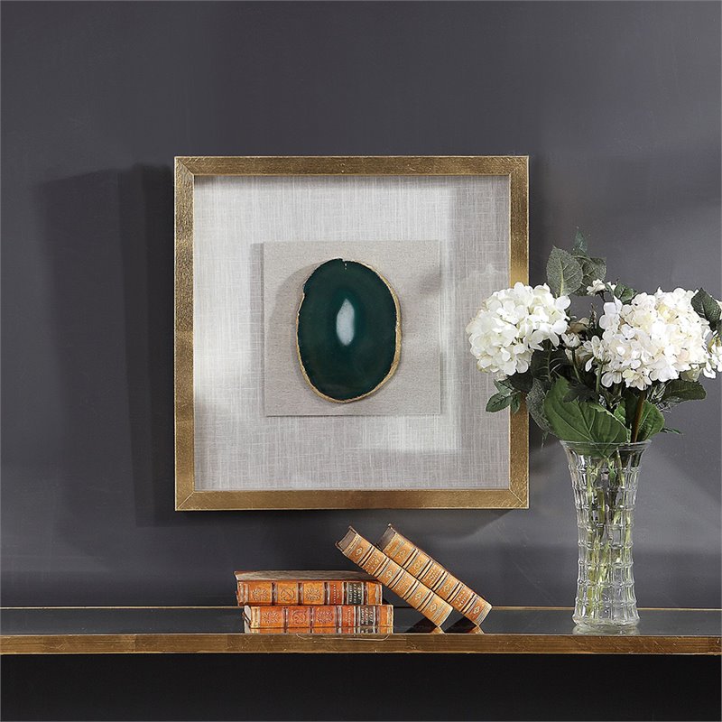 Bowery Hill Contemporary Shadow Wall Sculpture in White and Gold