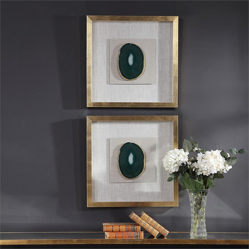 Bowery Hill Contemporary Shadow Wall Sculpture in White and Gold