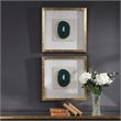 Bowery Hill Contemporary Shadow Wall Sculpture in White and Gold