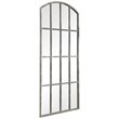 Bowery Hill Arched Decorative Mirror in Rust Gray and Off White