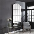 Bowery Hill Arched Decorative Mirror in Rust Gray and Off White