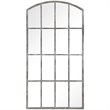 Bowery Hill Arched Decorative Mirror in Rust Gray and Off White