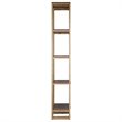 Bowery Hill 4 Shelf Bookcase in Antique Gold and Dark Walnut