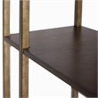 Bowery Hill 4 Shelf Bookcase in Antique Gold and Dark Walnut