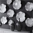 Bowery Hill Contemporary Ceramic Wall Decor in White (Set of 3)