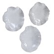 Bowery Hill Contemporary Ceramic Wall Decor in White (Set of 3)