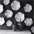 Bowery Hill Contemporary Ceramic Wall Decor in White (Set of 3)