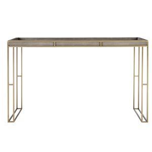 Bowery Hill Contemporary Modern Console Table in Charcoal Gray