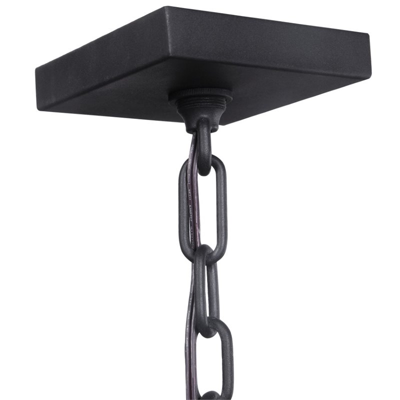 Bowery Hill Modern 1 Light Industrial Mini Pendant in Sanded Black