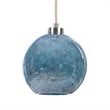 Bowery Hill Steel and Glass Brushed Nickel Pendant Circle Adjustable 10.13