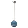 Bowery Hill Steel and Glass Brushed Nickel Pendant Circle Adjustable 10.13