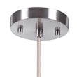 Bowery Hill Steel and Glass Brushed Nickel Pendant Circle Adjustable 10.13