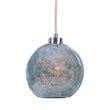 Bowery Hill Steel and Glass Brushed Nickel Pendant Circle Adjustable 10.13