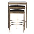 Bowery Hill Modern Nesting Table in Antique Gold (Set of 3)