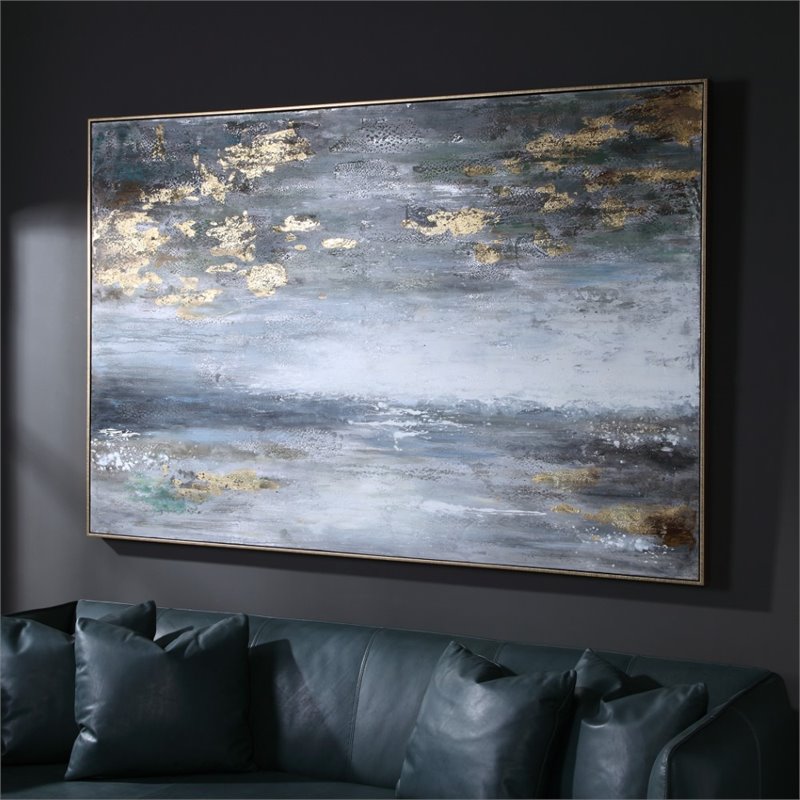 Bowery Hill Contemporary Dawn To Dusk Abstract Hand Painted Art