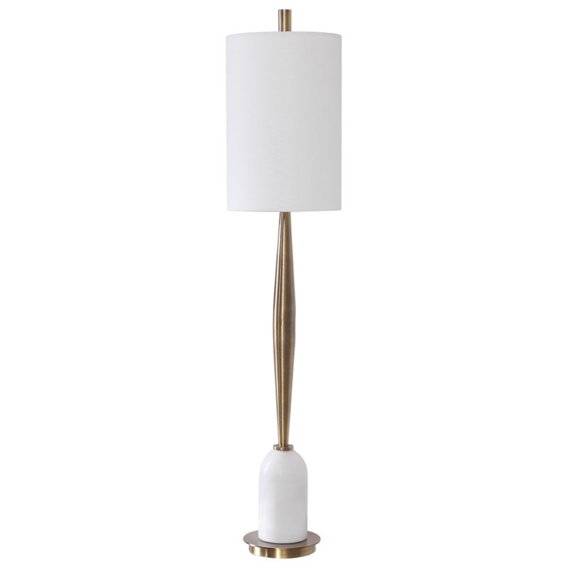 Bowery Hill Modern Mid-Century Buffet Lamp in Antique Brass