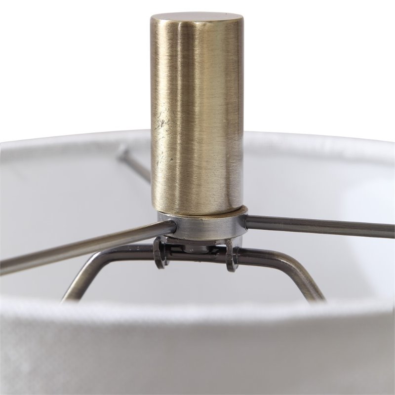 Bowery Hill Modern Mid-Century Buffet Lamp in Antique Brass