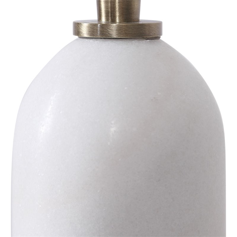 Bowery Hill Modern Mid-Century Buffet Lamp in Antique Brass