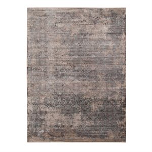 bowery hill contemporary 2' x 3' rug in graphite and silver gray