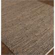 Bowery Hill Modern Rescued Leather and Hemp 8' x 10' Rug in Brown