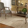 Bowery Hill Modern 9' x 12' Rescued Leather Rug in Beige and Gray