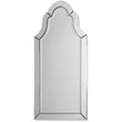 Bowery Hill Wood and Mirror Frameless Arched Wall Mirror Beveled 43.5
