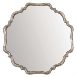 Bowery Hill Contemporary Mirror in Oxidized Silver