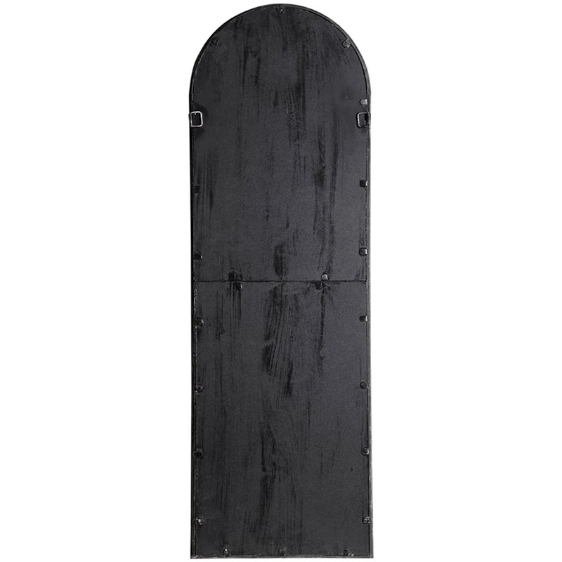 Bowery Hill Contemporary Arched Mirror in Maple Brown