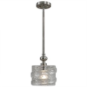 bowery hill contemporary 1 light seeded glass mini pendant