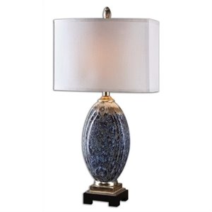 bowery hill contemporary rust distressing lamp in blue